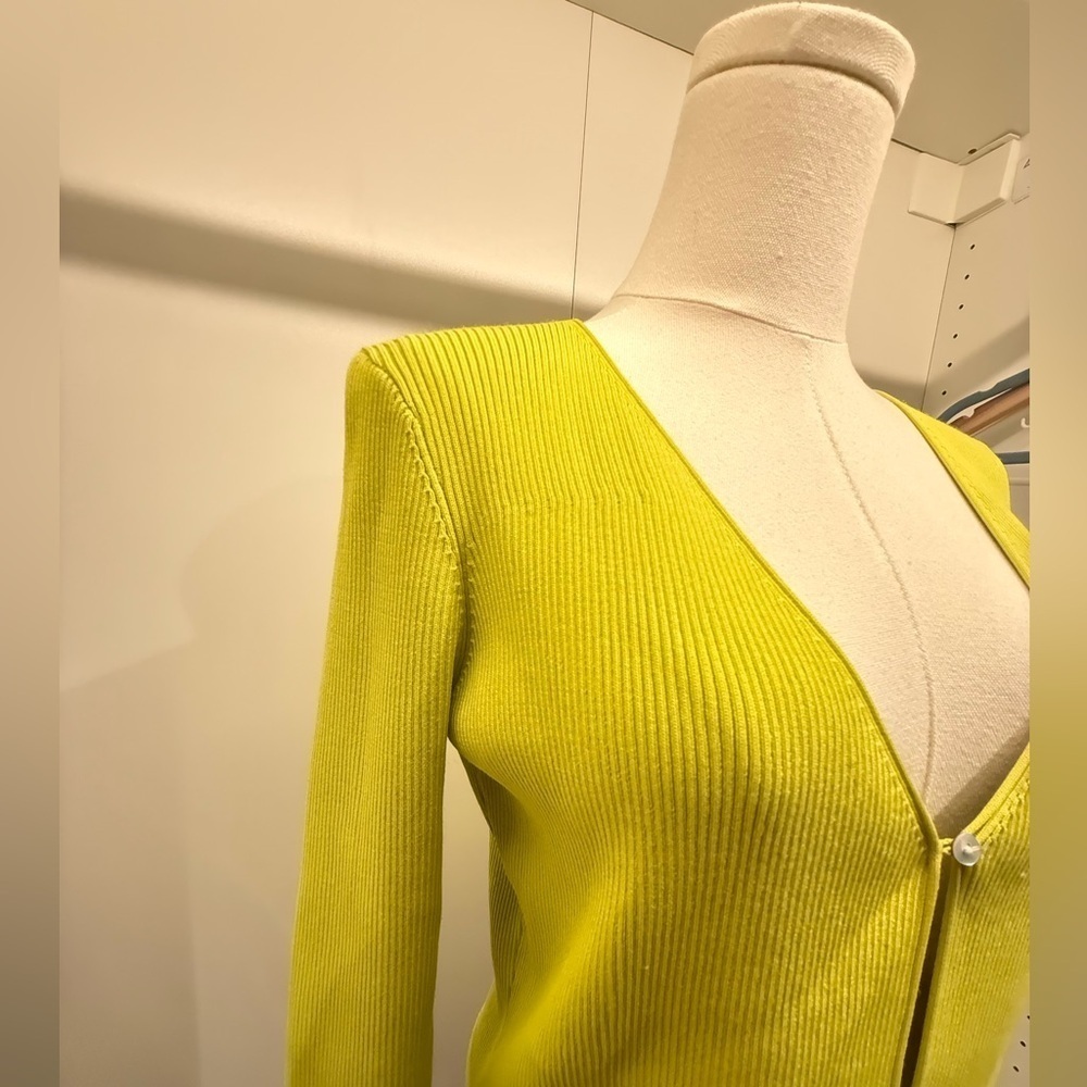 Endless Rose Lime V-Neck Sweater Shrug - PRICED TO SELL! - Picture 9 of 11